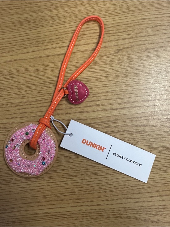 Stoney Clover Lane Handbags - Stoney Clover Lane Pink Glitter Donut Wristlet with Orange Strap